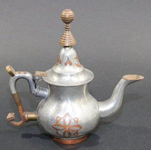 African Tuareg Silver Pewter Tea Pot from Mauritania
