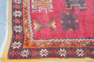 1960s Moroccan Vintage Hand-Woven Berber Rug