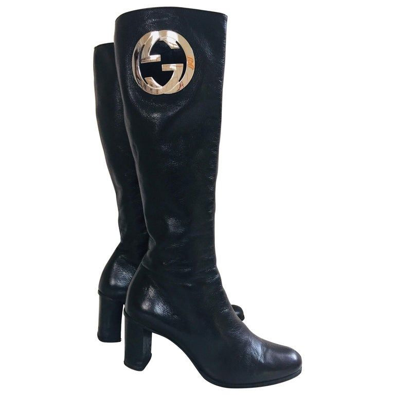 GUCCI by Tom Ford Black Leather Boots 1999 - E-mosaik