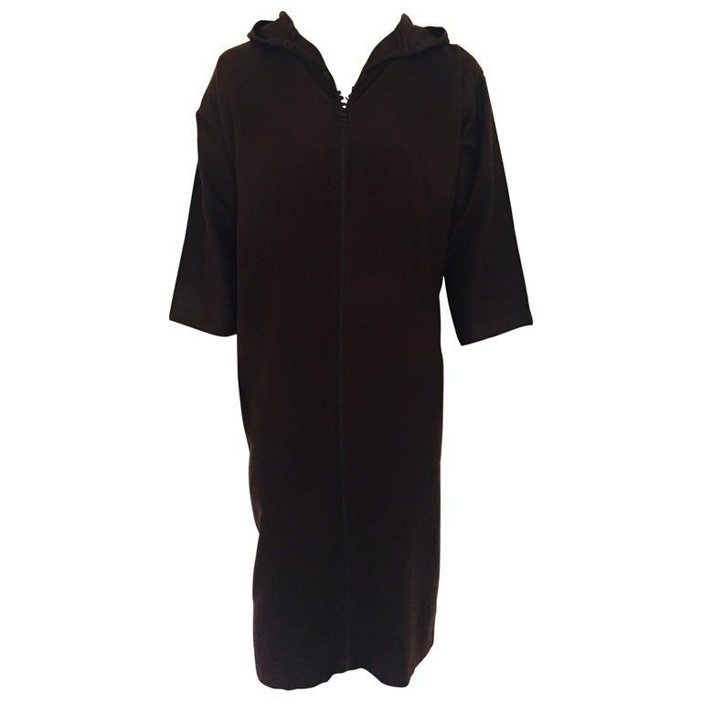 Moroccan Gentleman Hooded Brown Wool Djellaba