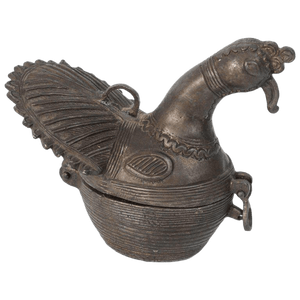 1900s Folk Art Patinated Bronze Box India