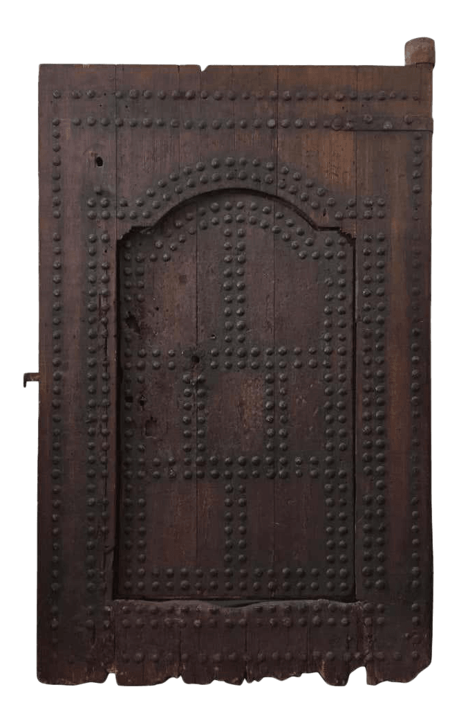 19th Century Large Moroccan Ryad Studded Moorish Antique Door
