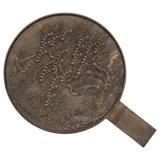 19th Century Oriental Bronze Japanese Kagami Handled Mirror