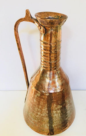 19th Century Middle Eastern Persian Metal Copper Water Ewer