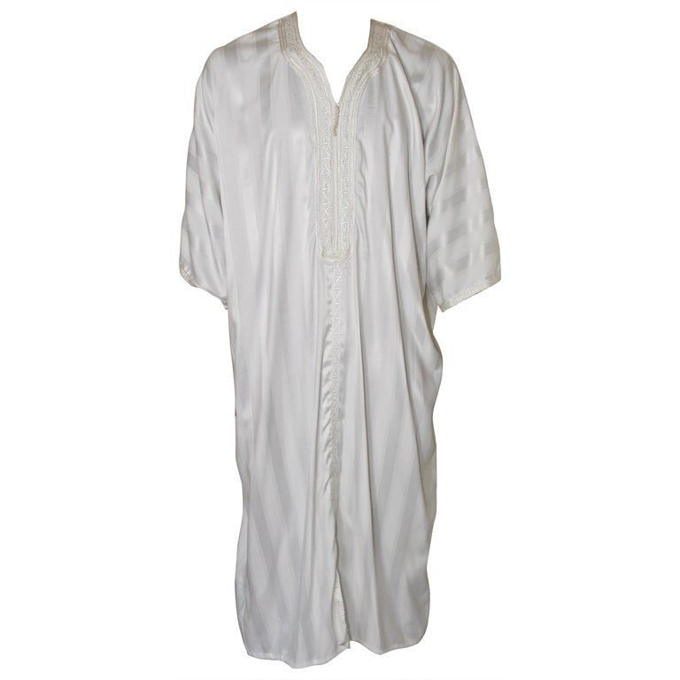 Moroccan Vintage Gentleman White Caftan, Kaftan