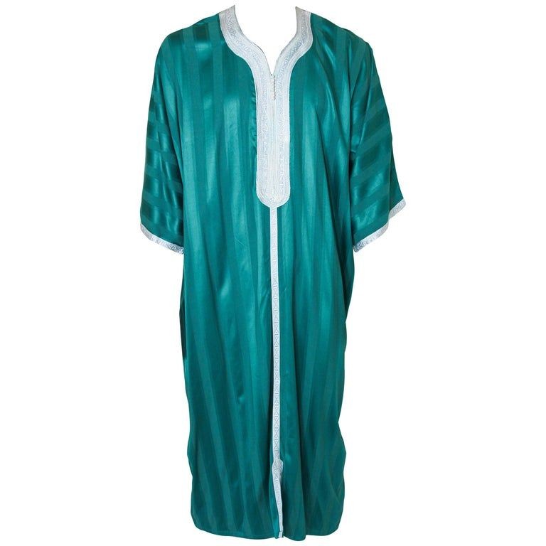 Moroccan Vintage Gentleman Emerald Green Caftan