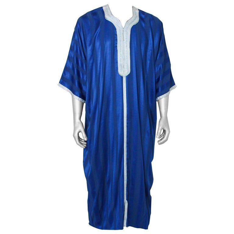 Moroccan Vintage Gentleman Royal Blue Caftan