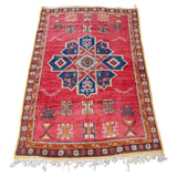 1960s Moroccan Vintage Hand-Woven Berber Rug