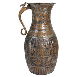 Middle Eastern Tinned Copper Coffee Pot, 19th Century