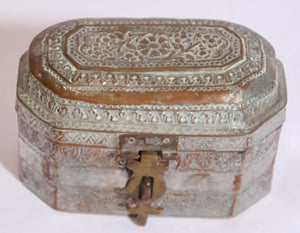 Handcrafted Tinned Copper Metal Betel or Spices Caddy Box