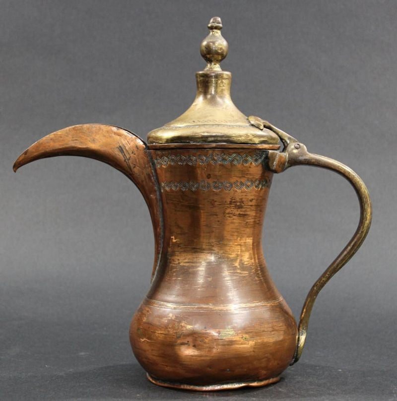 Antique Dallah Arabic Middle Eastern Coffee Pot For Sale at