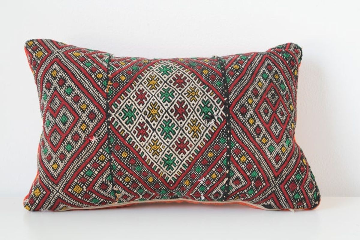 Moroccan African Tribal Throw Kilim Pillow