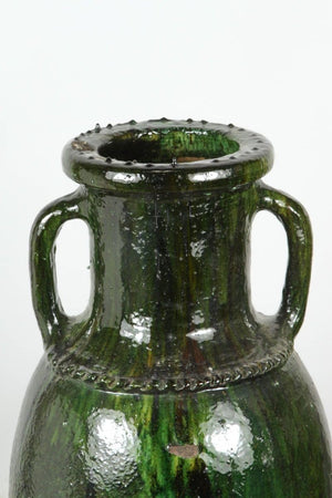 Moroccan Vintage Green Olive Jar