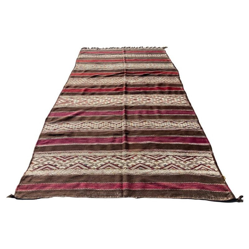 Moroccan Vintage Tribal Kilim Rug Textile North Africa - E-mosaik
