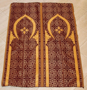 Moroccan Wall Hanging Hiti with Moorish Arches Red and Gold