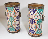 Handcrafted Moorish Ceramic Planters with Handles
