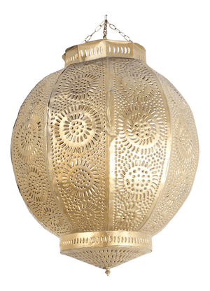 Handcrafted Moroccan Gilt Metal Pendant, North Africa