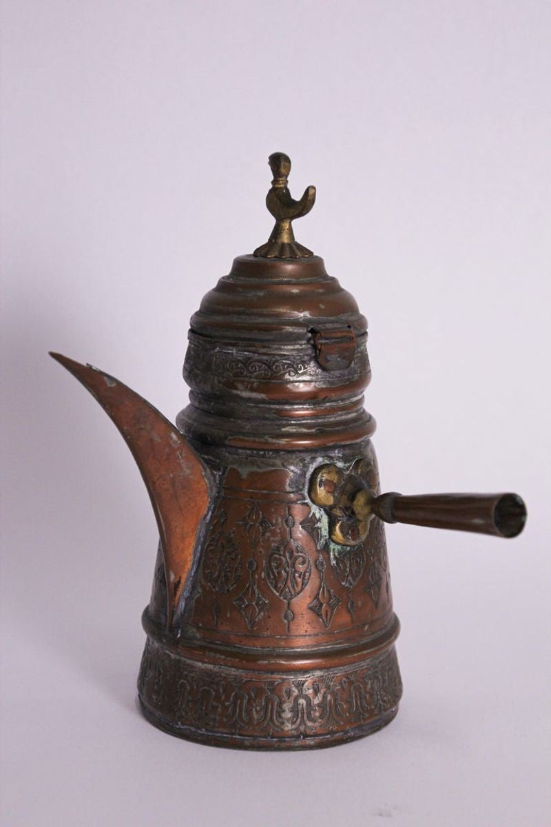 Middle Eastern Turkish Arabic Copper Dallah Coffee Pot E mosaik