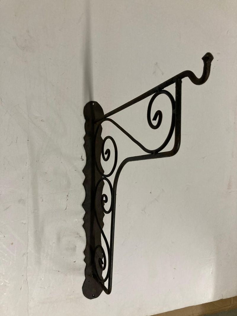 Large Wrought Iron Scrolling Wall Mounted Bracket for Lanterns or Signs