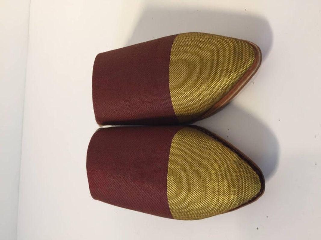 Moroccan Silk Slippers Ethnic Shoes