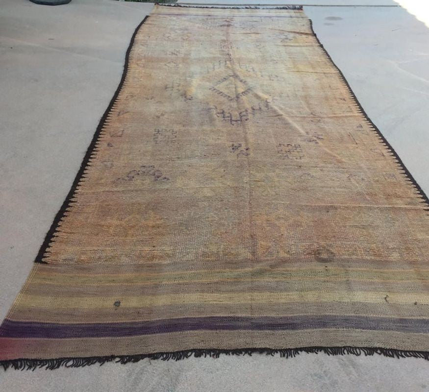 1960s Moroccan Vintage Berber Tribal Rug