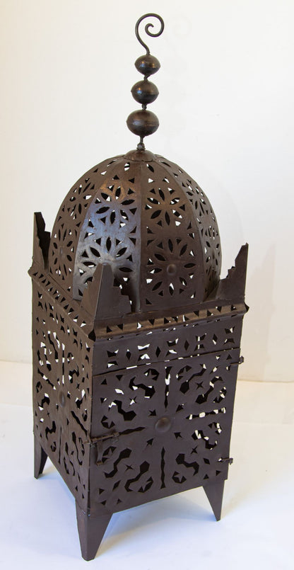 Hand-Crafted Moroccan Hurricane Candle Lantern in Moorish Style