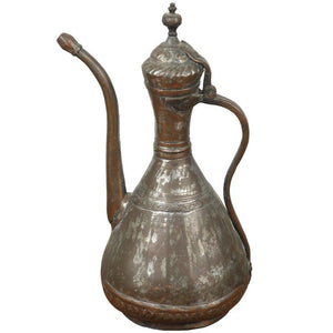 Middle Eastern Persian Tinned Copper Ewer