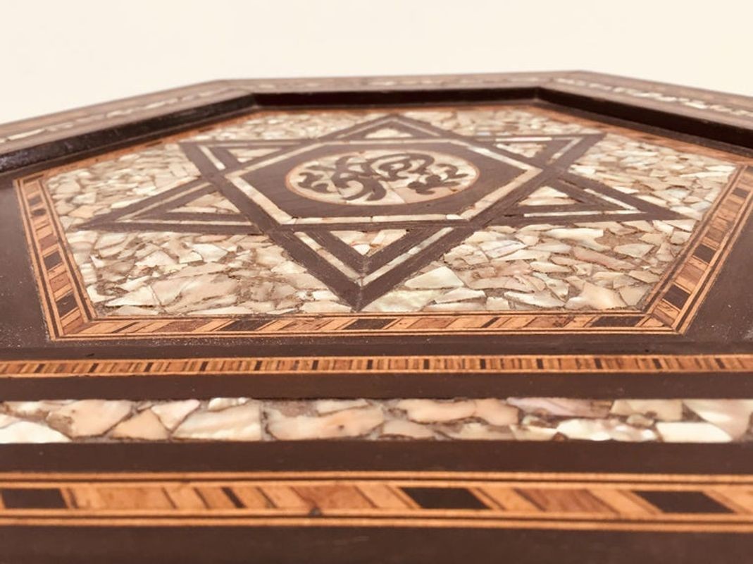 19th Century Hand-Carved Moorish Side Table from Turkey