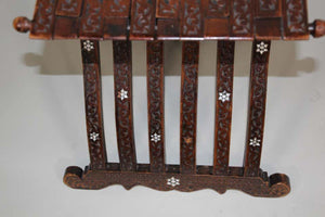 Moorish 19th Century Middle Eastern Inlaid Folding Chair