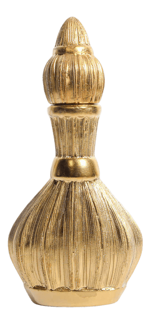 Moorish Bohemian Decorative Gilt Porcelain Flask with Lid
