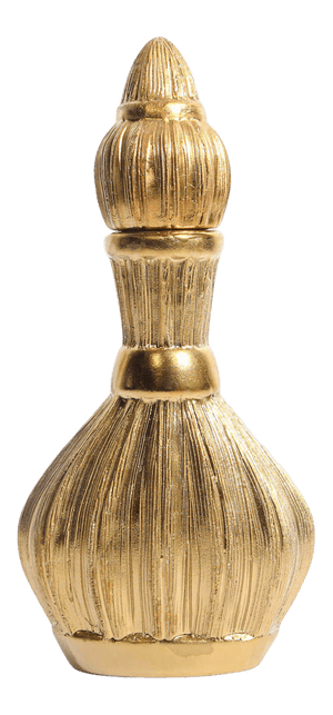 Moorish Bohemian Gilt Porcelain Lidded Flask