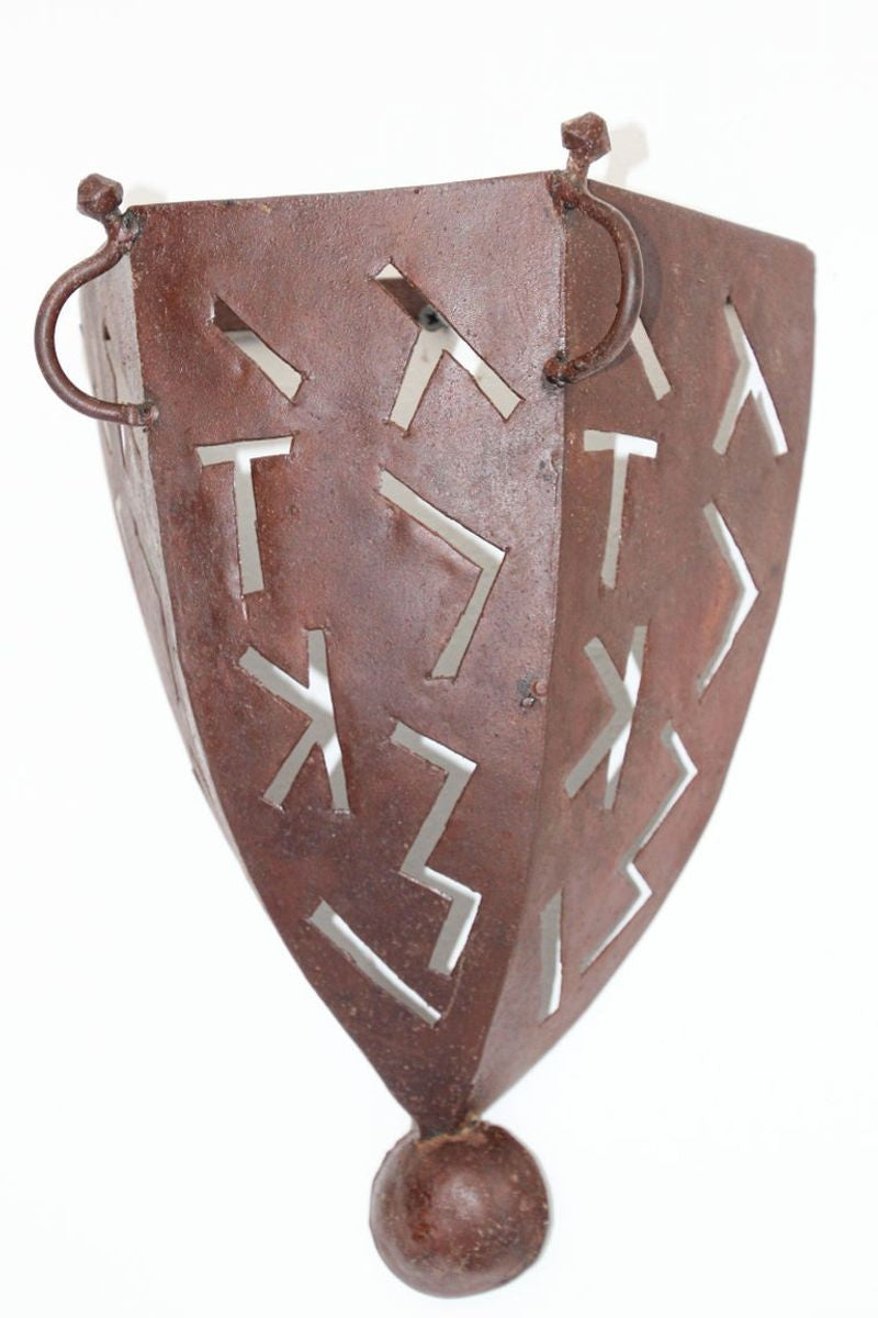 Moroccan African Art Metal Sconce
