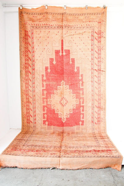 Vintage Moroccan Berber Tribal Rug, Handwoven Wool & Goat Hair, 1960s