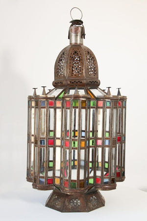 Mamounia Moorish Glass Lantern