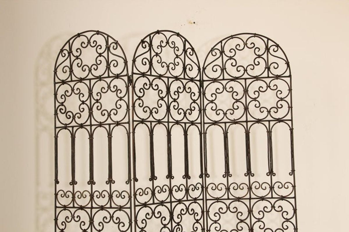 Hand Forged Iron Moorish Folding Screen
