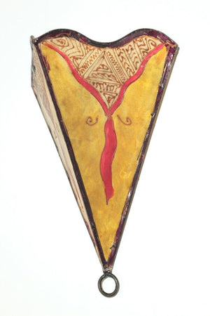 Vintage North African Art Wall Sconce Parchment
