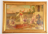 Orientalist Gravure Scene of Turkish Women Dancing in the Harem, Luigi Crosio
