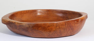 Large Vintage Hand Hewn Organic Teak Burl Bowl