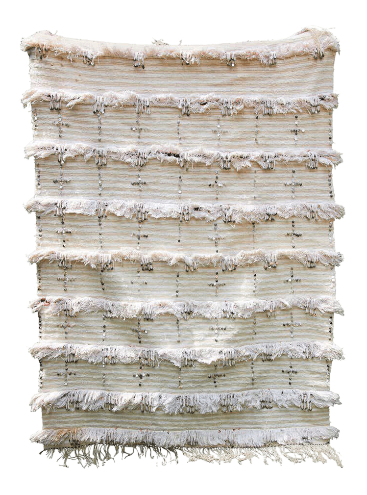 Tribal Moroccan Handcrafted Wedding Blanket Throw with Sequins 8