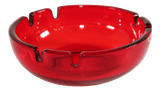 Vintage Mid-Century Glass Ruby Red Cigar Ashtray
