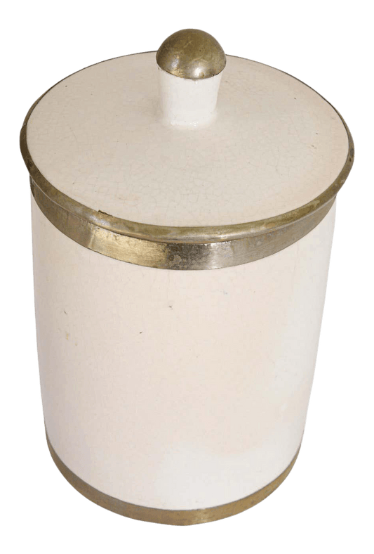Handcrafted Vintage Moroccan Ceramic Urn with Lid, Moorish Design