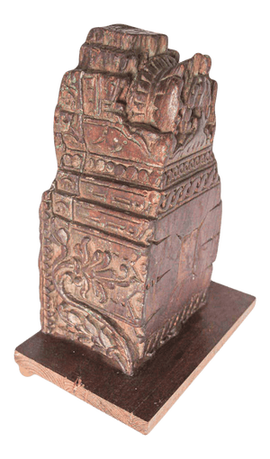 Wall Bracket Architectural Carved Wood Fragment from India