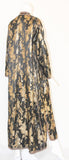 Vintage Moroccan Caftan, Black and Gold Embroidered, ca. 1960s