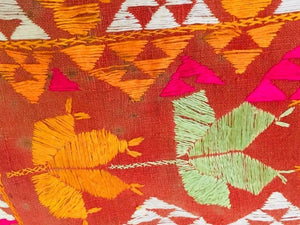 Phulkari Bawan Bagh Wedding Shawl, Silk Embroidery on Cotton, Punjab India