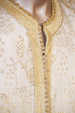 Moroccan Vintage Kaftan Gentleman Silver and Gold Caftan, circa 1970