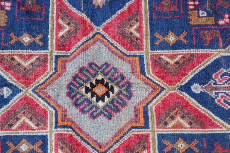 1960s Moroccan Vintage Hand-Woven Berber Rug