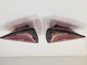 Vintage Moroccan Hazel Atlas Amethyst Triangle Pair of Ashtrays