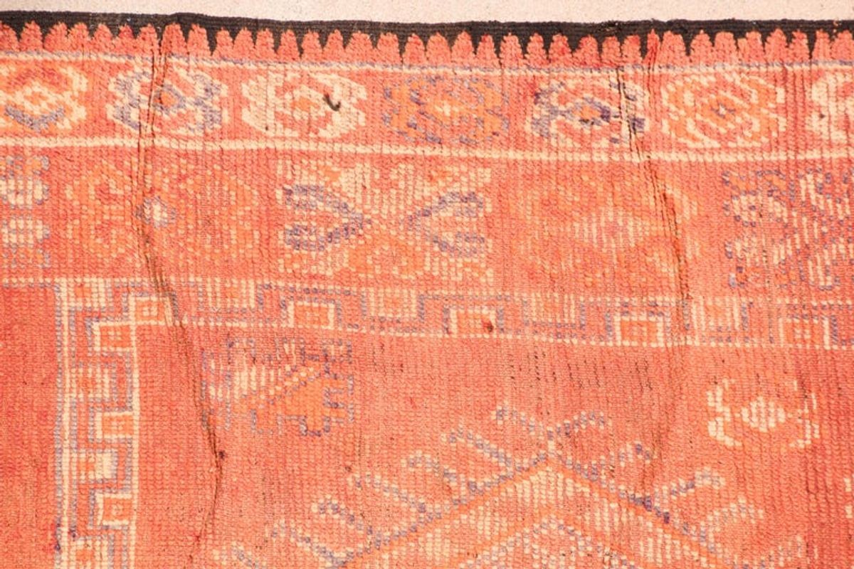Vintage Moroccan Berber Tribal Wool Rug, 1960s, 6 x 11 Ft