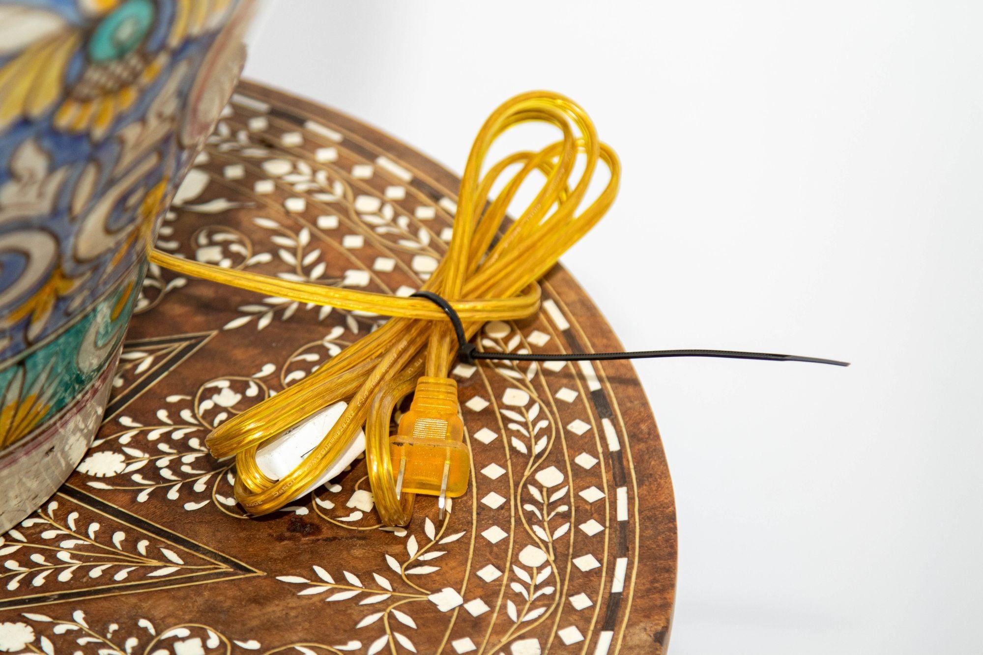 Moroccan Moorish Ceramic Table Lamp with Spanish Granada Design