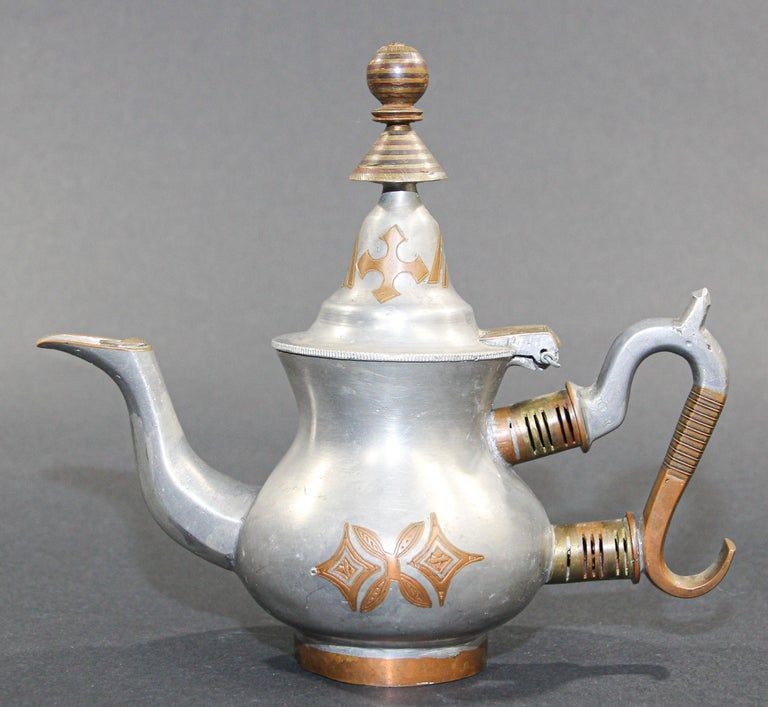 Tuareg African Pewter Tea Pot from Mauritania